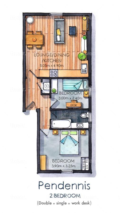 Pendennis - Bright Victorian Flat, Sea Views & Close To Beach Falmouth Exterior foto